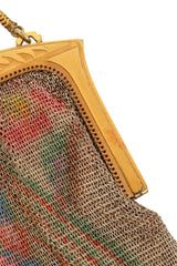 Vintage Whiting & Davis Floral Frame Mesh Bag tarnish @ Recess LA