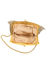 Vintage Whiting & Davis Floral Frame Mesh Bag lining @ Recess LA