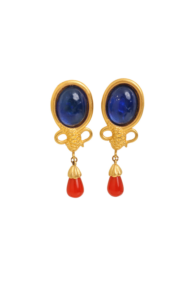 Cabochon Koi Drop Earrings by Karl Lagerfeld @ Recess LA