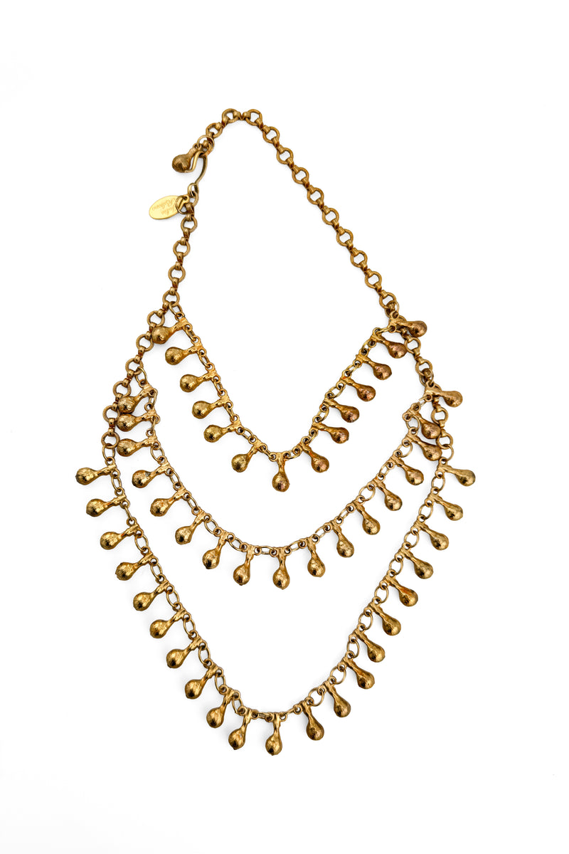 Vintage Julie Rubano Dumbbell Dangle Drape Necklace @recess la