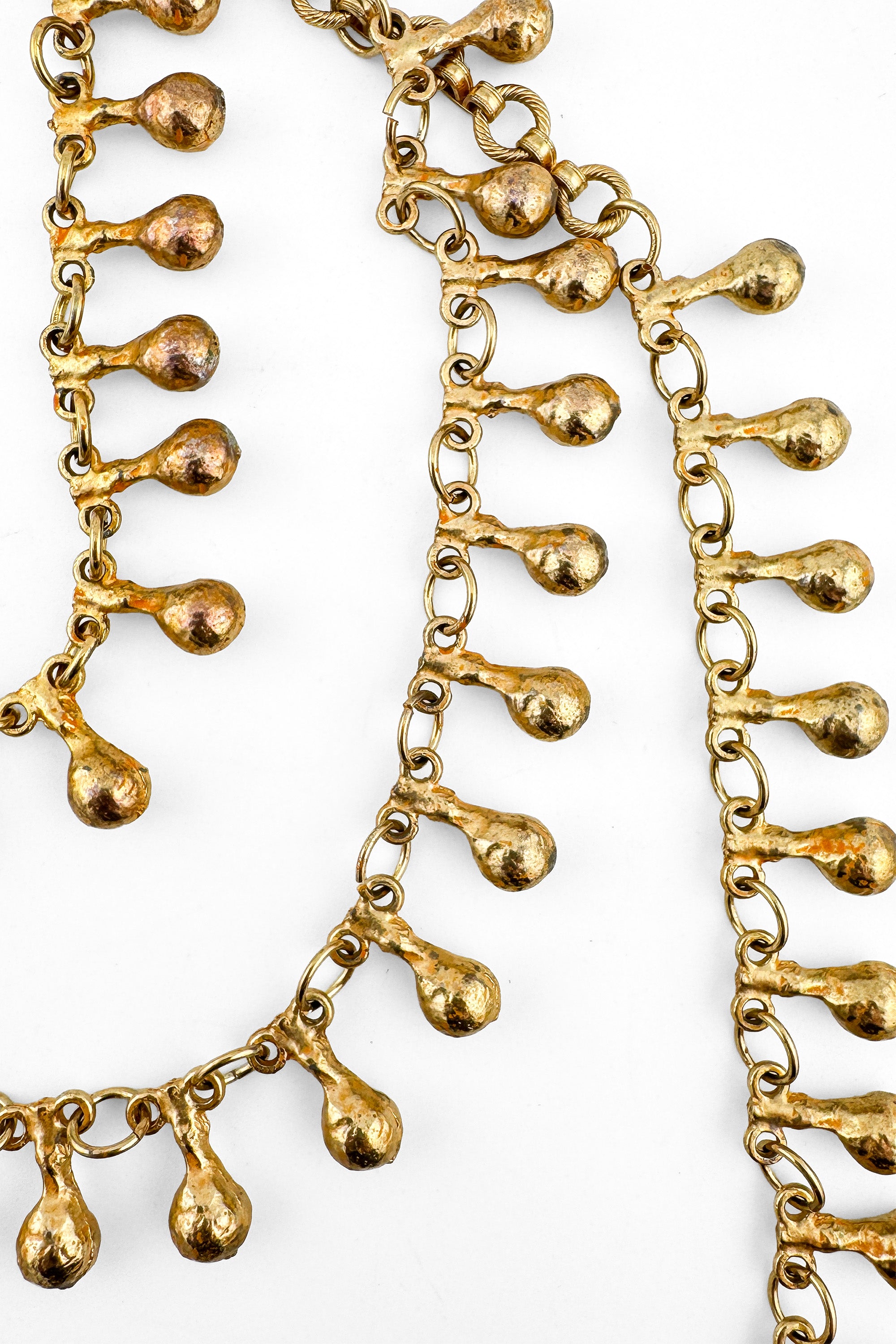 Vintage Julie Rubano Dumbbell Dangle Drape Necklace detail @recess la