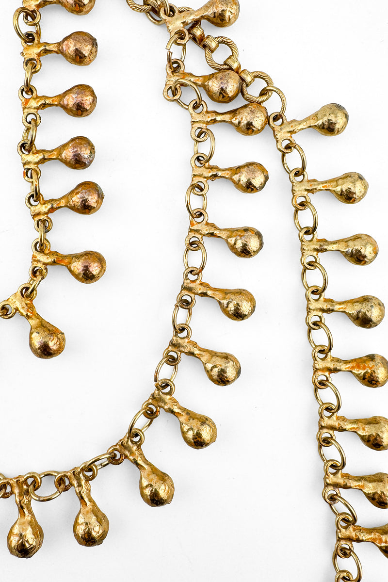 Vintage Julie Rubano Dumbbell Dangle Drape Necklace detail @recess la