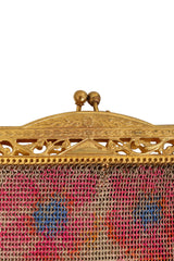 Vintage Whiting & Davis Symmetry Floral Mesh Bag clasp @ Recess LA