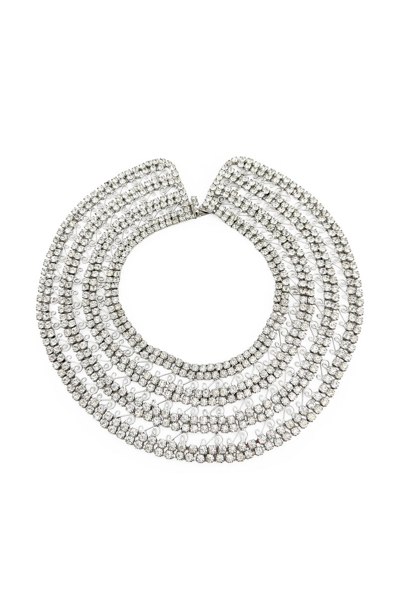 Vintage Filigree Rhinestone Bib Necklace @recess la