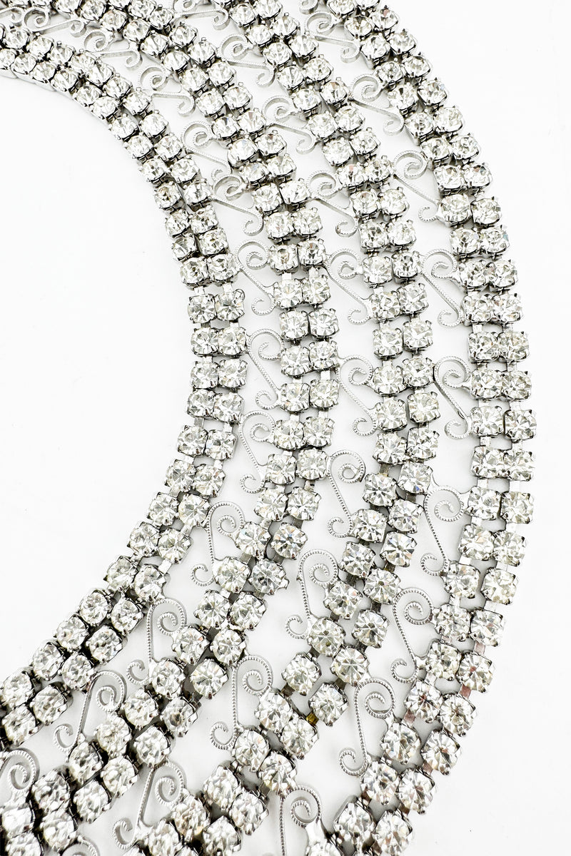 Vintage Filigree Rhinestone Bib Necklace detail @recess la