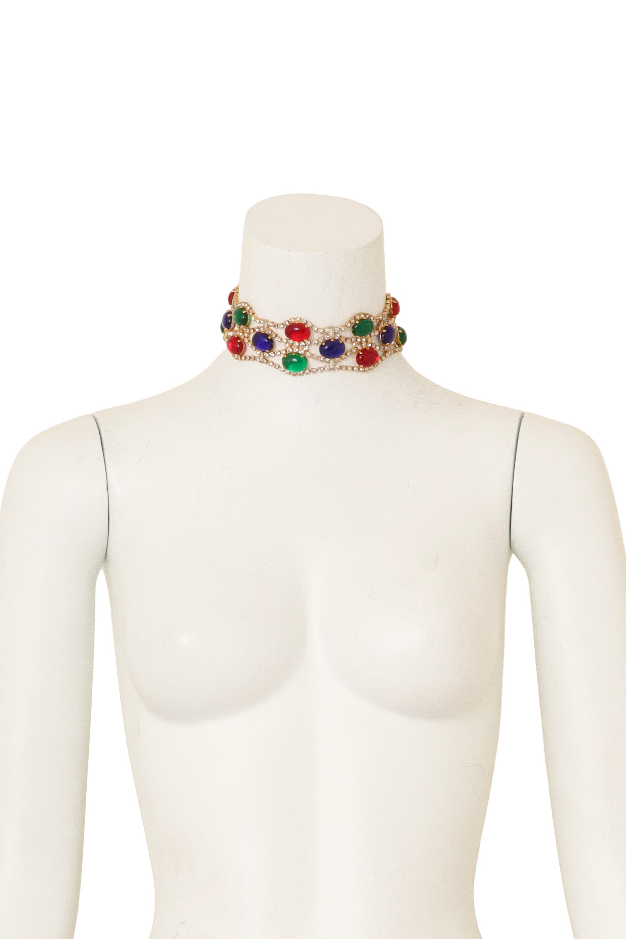Crystal Wave Cabochon Choker by KJL on mannequin @ Recess LA