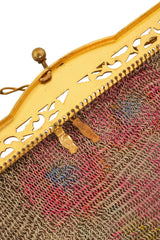 Vintage Whiting & Davis Symmetry Floral Mesh Bag signature @ Recess LA