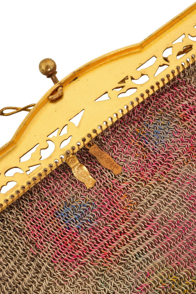 Vintage Whiting & Davis Symmetry Floral Mesh Bag signature @ Recess LA
