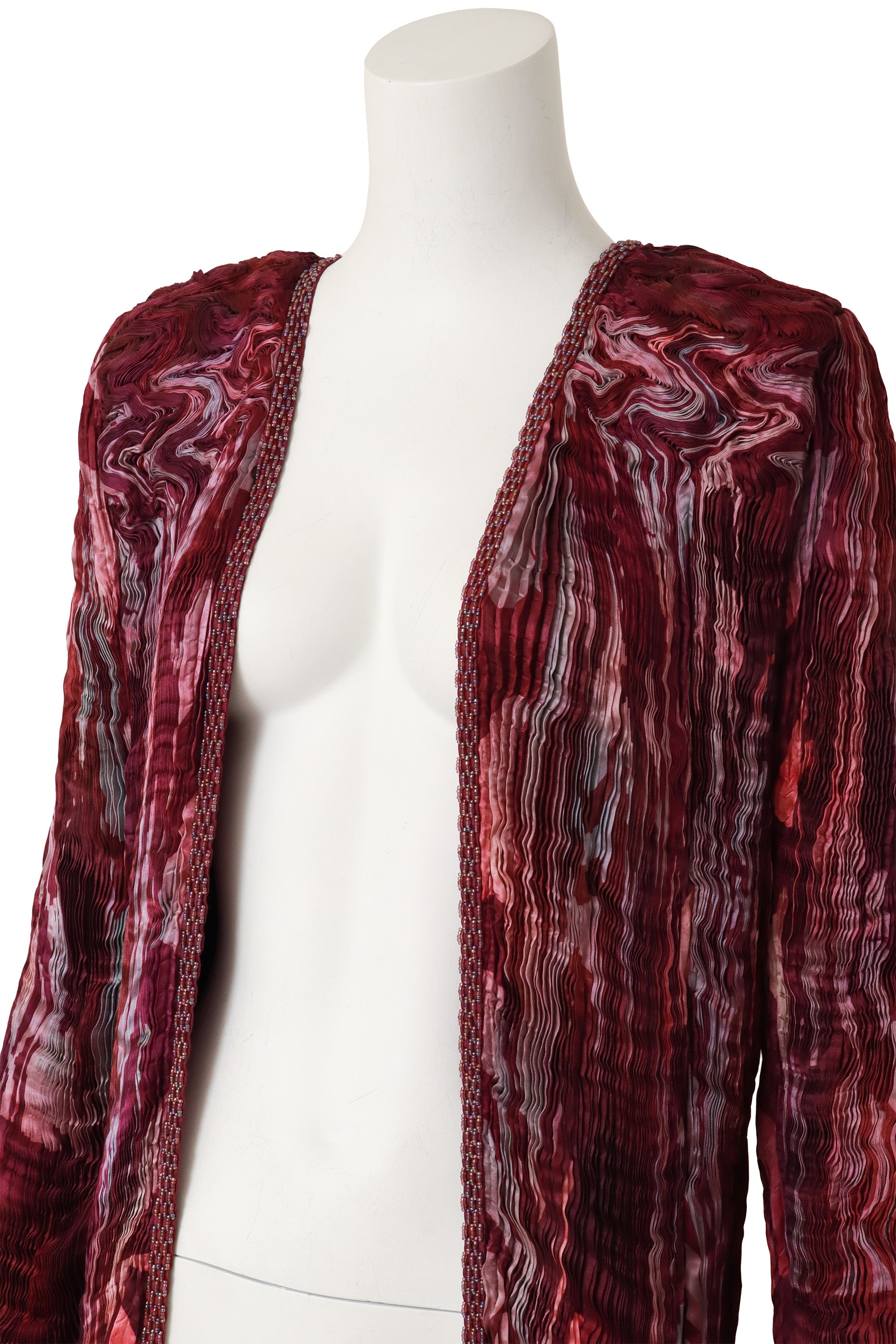 pleated jacket by Patricia Lester on mannequin close @ Recess LA