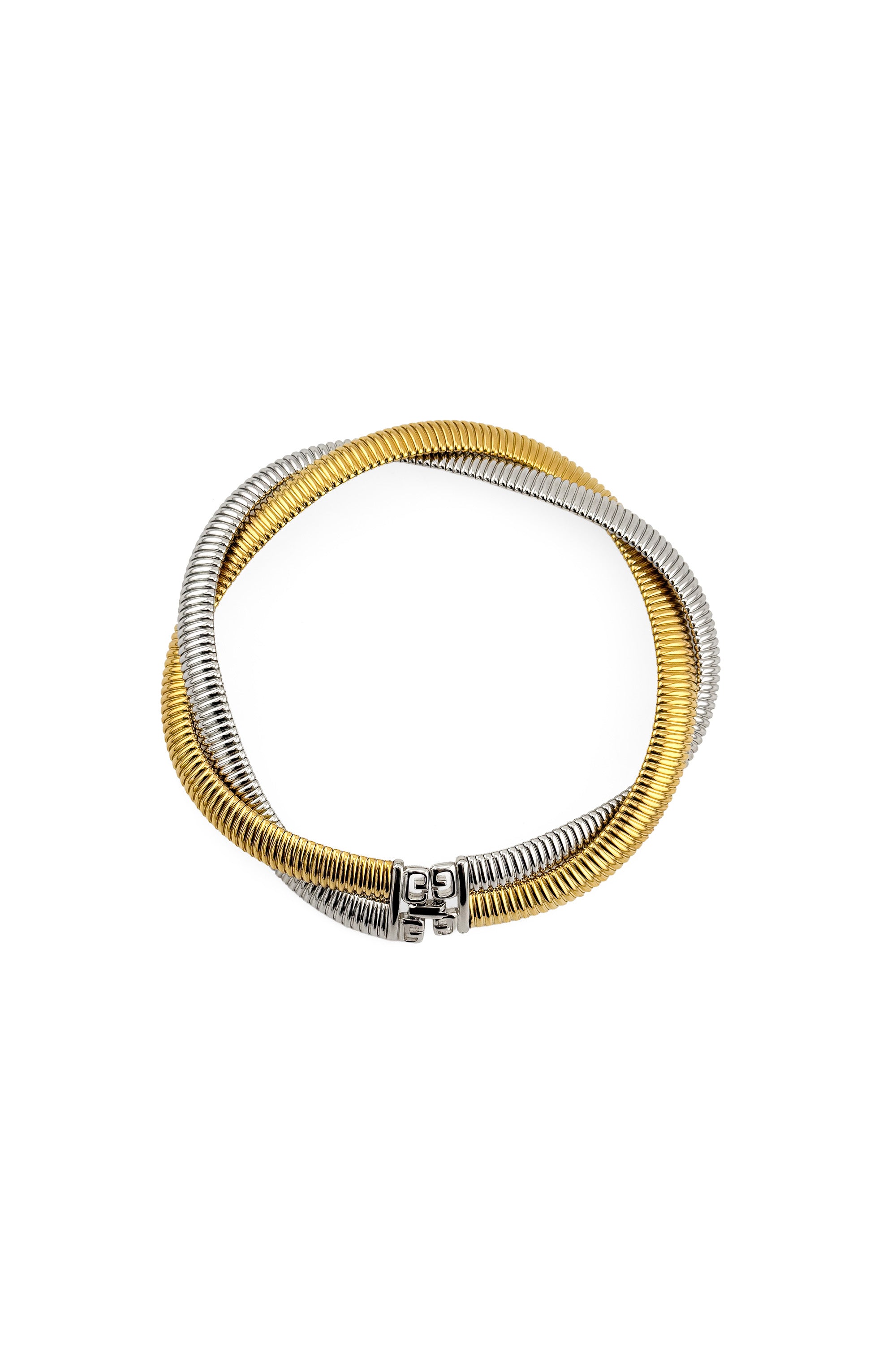 Vintage Two-Tone Snake Collar Necklace @recess la