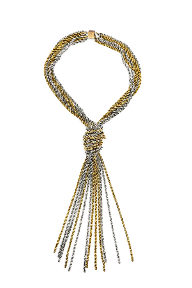 Vintage Les Bernard Knotted Mixed Metal Necklace II @recess la