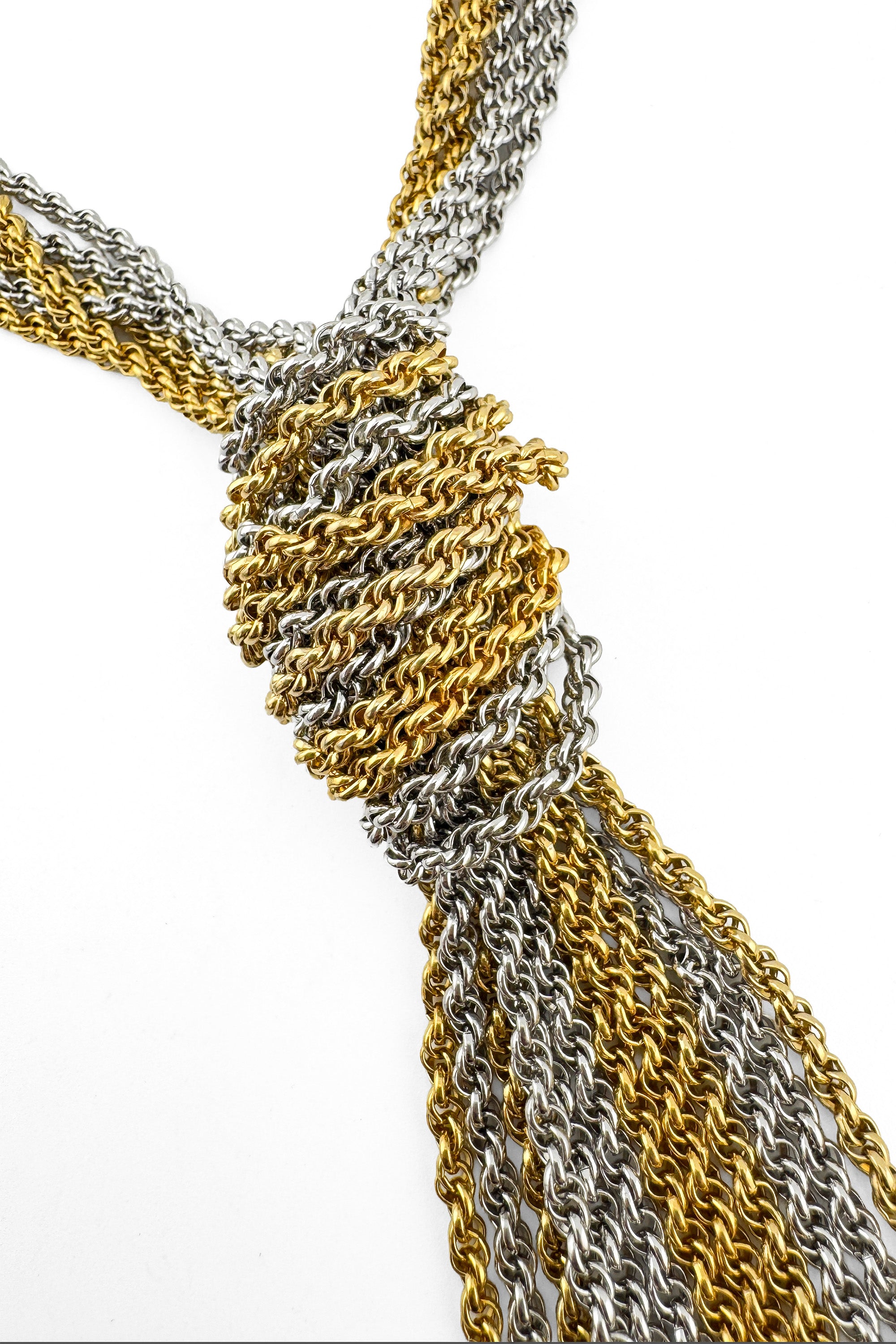 Vintage Les Bernard Knotted Mixed Metal Necklace II detail @recess la
