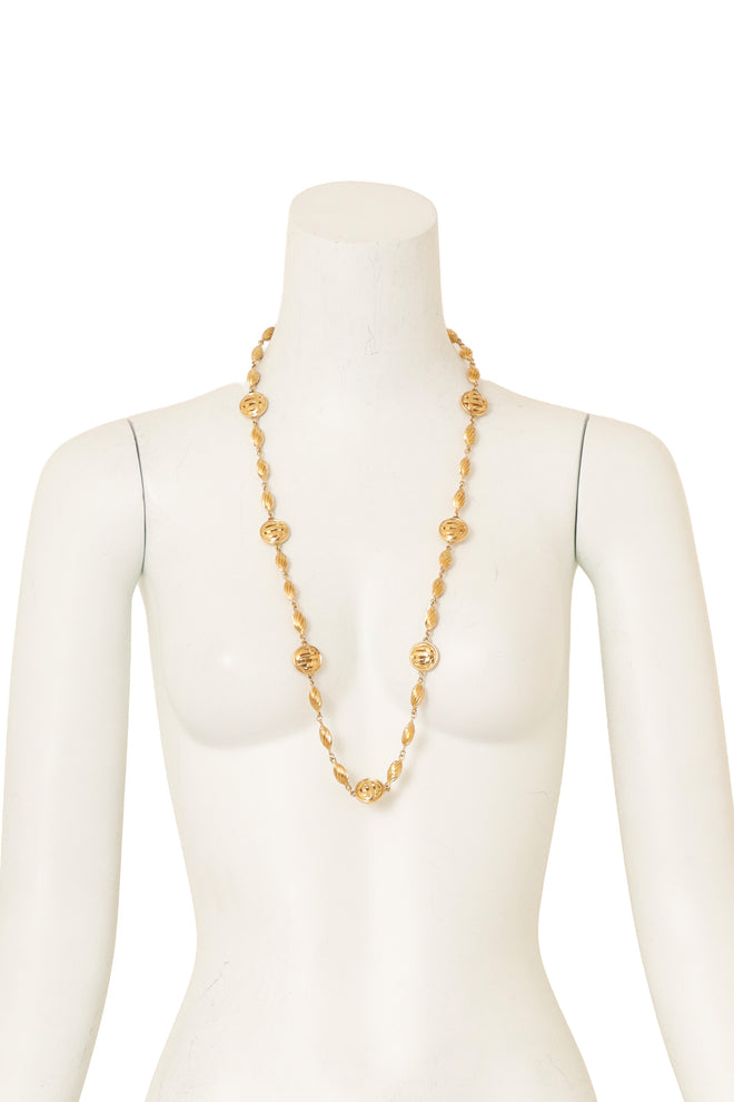Medallion Station Chain Necklace on mannequin @ Recess LA