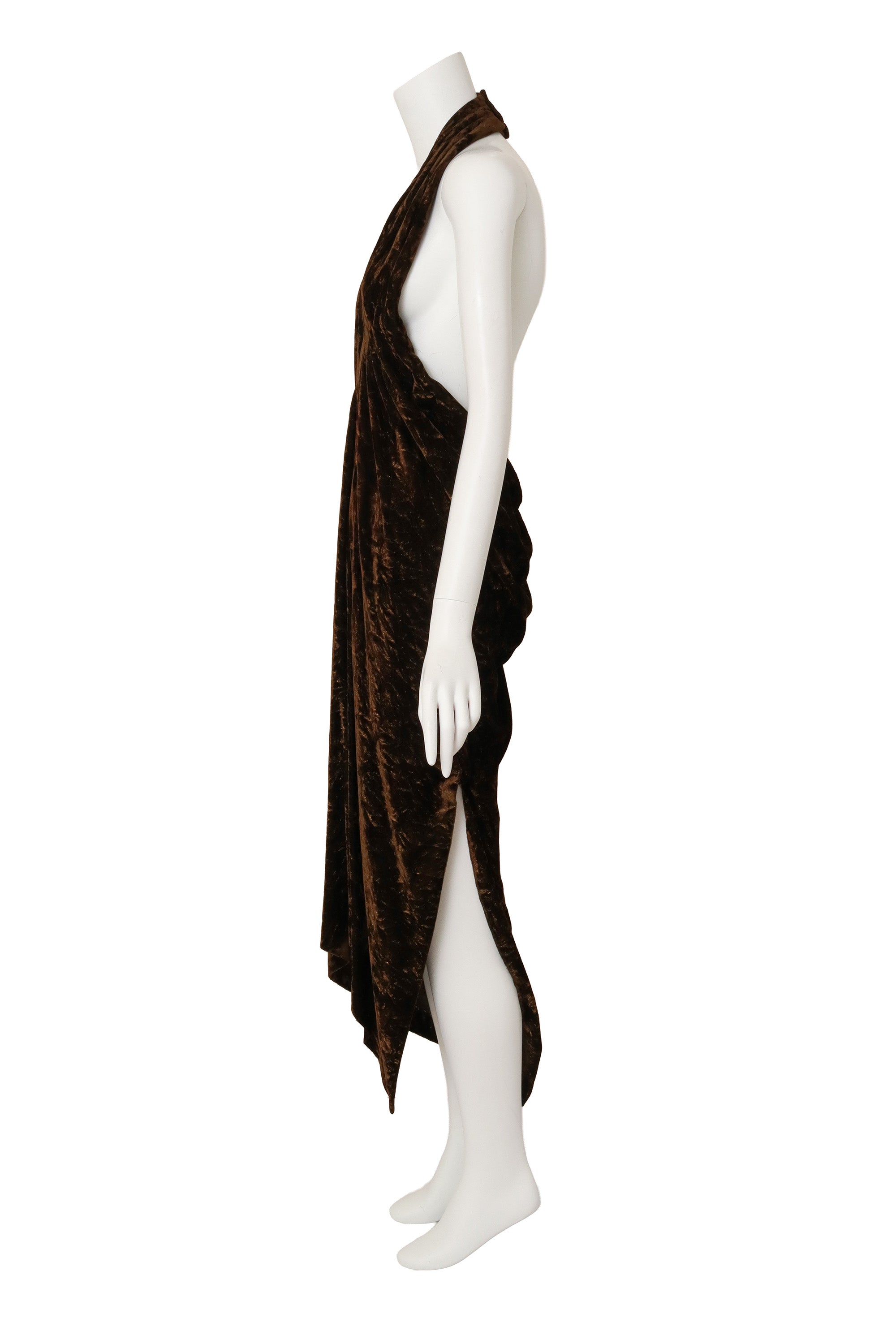 halter dress by Romeo Gigli on mannequin side @ Recess LA