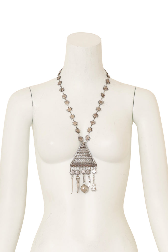 Openwork Charm Talisman Necklace on mannequin @ Recess LA 