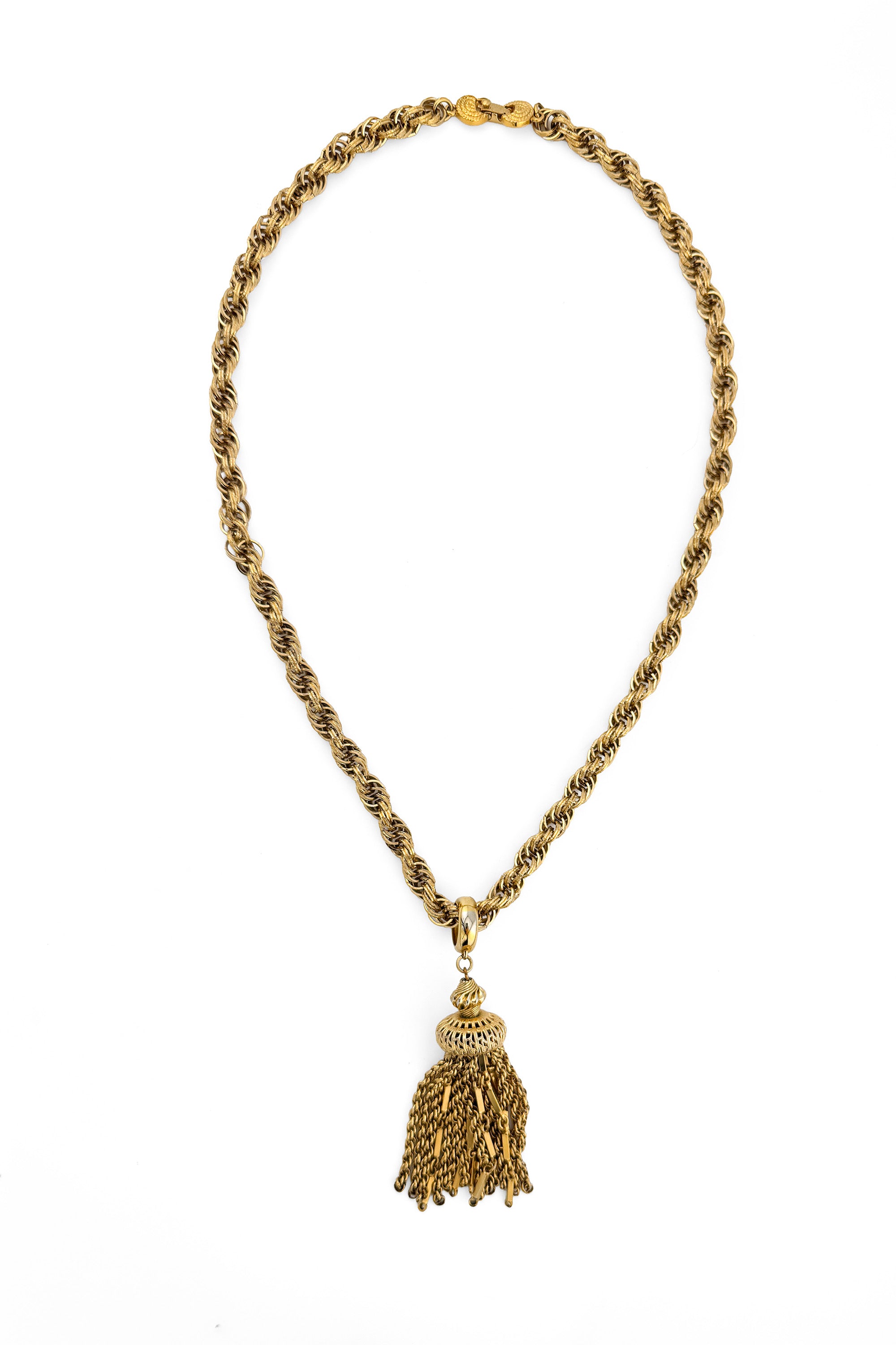 Vintage Monet Mixed Chain Tassel Necklace @recess la