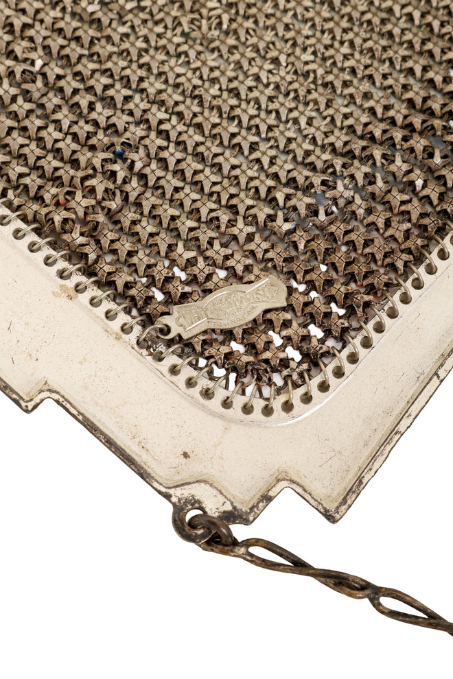 Vintage Whiting & Davis Geo Chevron Mesh Bag signature @ Recess LA