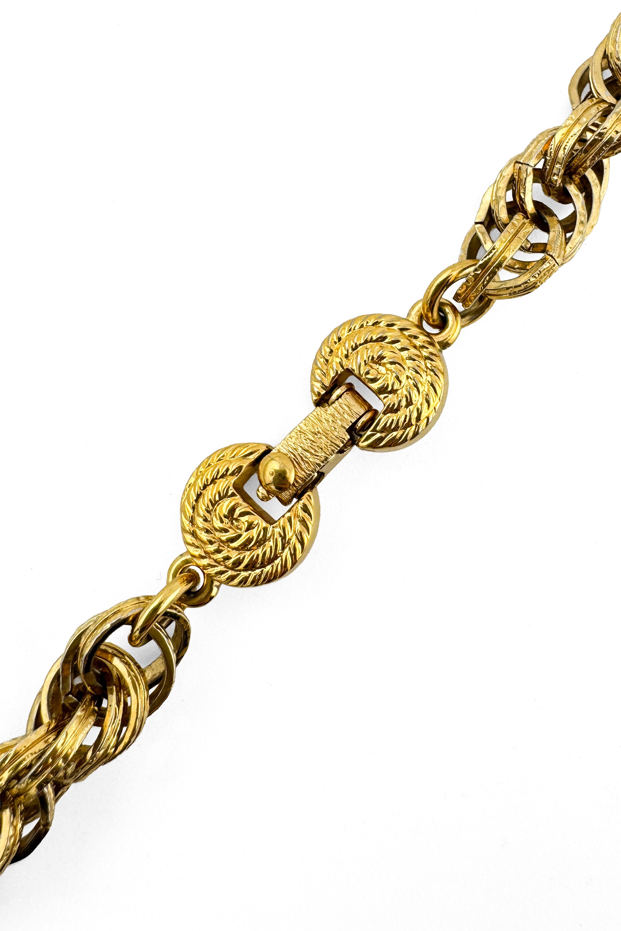 Vintage Monet Mixed Chain Tassel Necklace clasp @recess la
