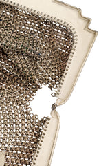 Vintage Whiting & Davis Geo Chevron Mesh Bag hole wear @ Recess LA