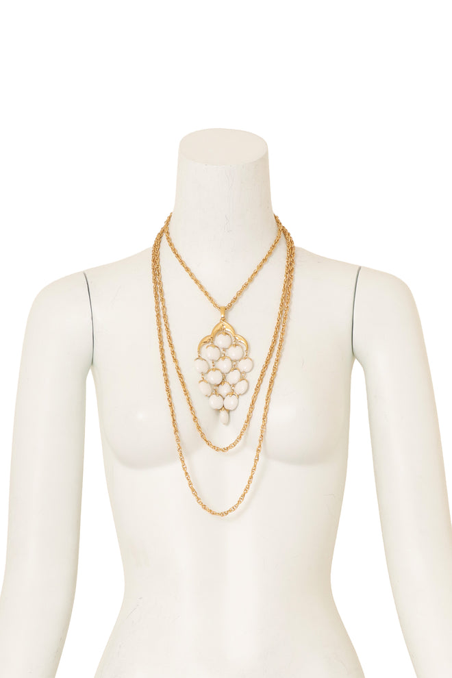 Chandelier Pendant Necklace by Trifari on mannequin @ Recess LA