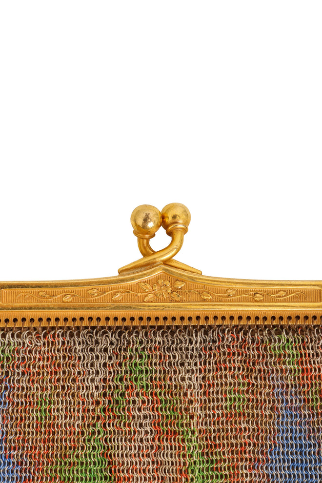 Vintage Whiting & Davis  Diamond Floral Mesh Bag clasp @ Recess LA