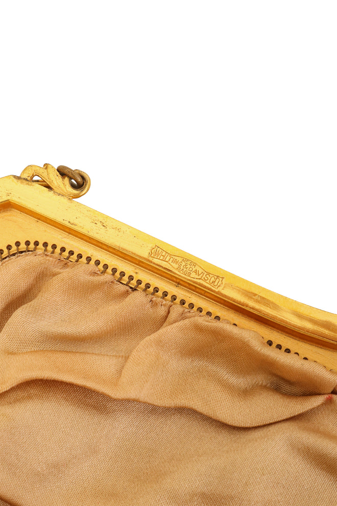Vintage Whiting & Davis  Diamond Floral Mesh Bag signature @ Recess LA
