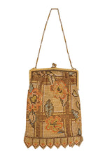 Vintage Whiting & Davis Plaid Floral Mesh Bag @ Recess LA