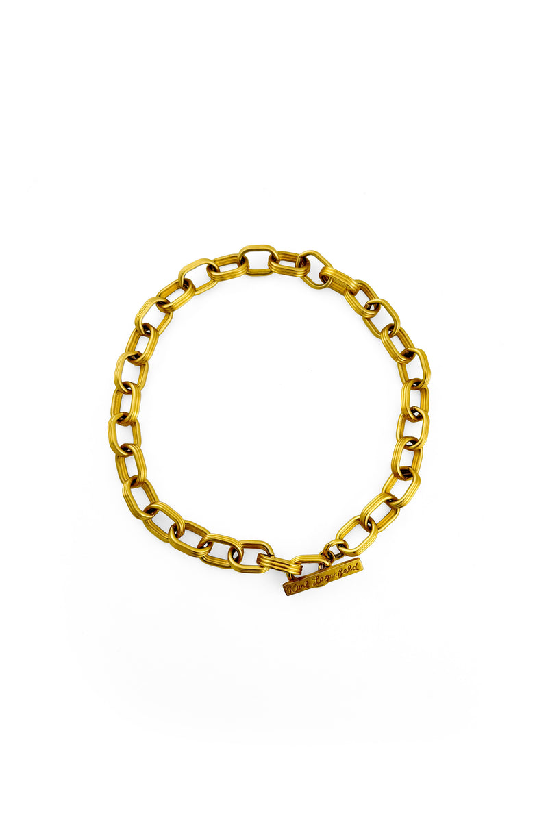 Vintage Karl Lagerfeld Ribbed Cable Chain Collar Necklace @recess la