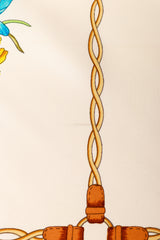 Floral Bouquet Braided Belt Silk Scarf stain 1 @ Recess LA