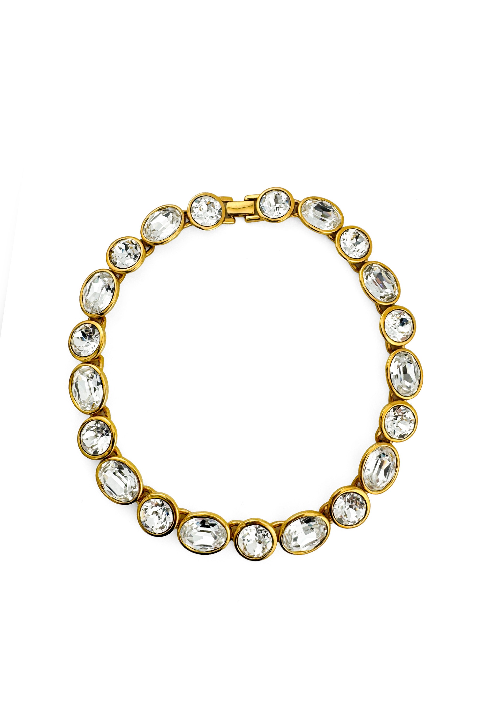Vintage Napier Chunky Cut Crystal Collar Necklace III @recess la
