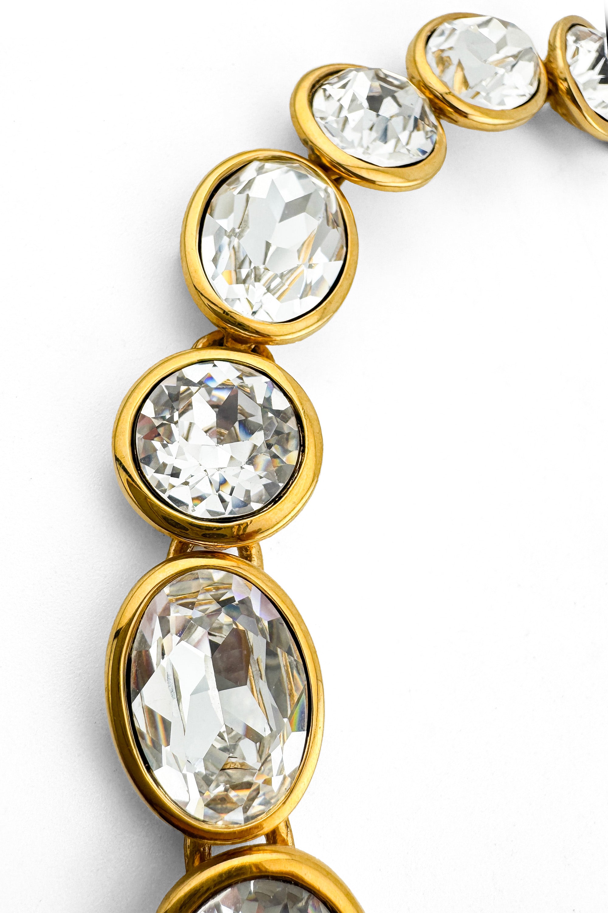 Vintage Napier Chunky Cut Crystal Collar Necklace III detail @recess la