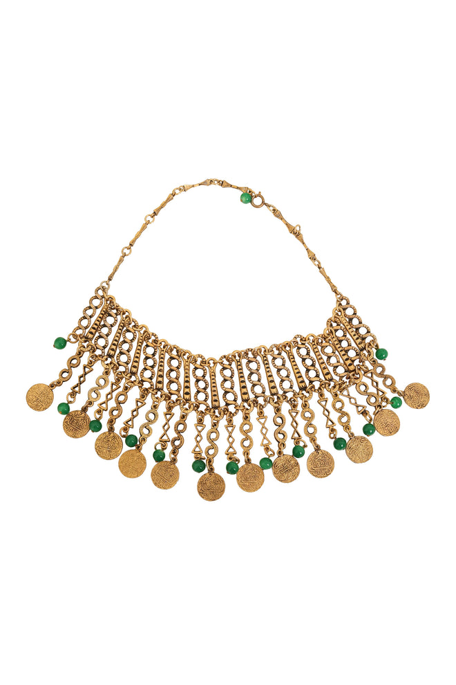 Moroccan Coin Fringe Necklace @ Recess LA