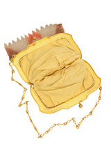 Vintage Whiting & Davis Gold Frame Heart Mini Mesh Bag inside @ Recess LA