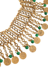 Moroccan Coin Fringe Necklace close @ Recess LA
