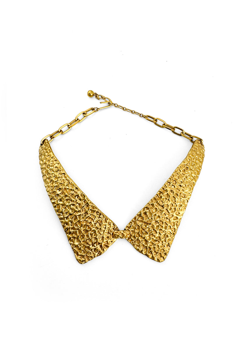 Vintage Trifari Textured Lapel Collar Necklace @recess la