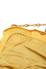 Vintage Whiting & Davis Gold Frame Heart Mini Mesh Bag signature @ Recess LA