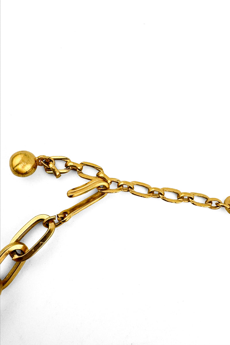 Vintage Trifari Textured Lapel Collar Necklace clasp @recess la