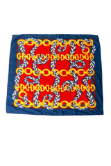 Large silk striped ribbon chain print scarf by Celine @ Recess LA