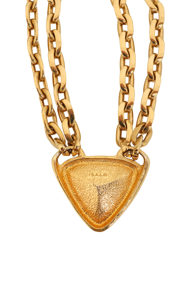 Trillion Crystal Collar Necklace by S.A.L. back @ Recess LA