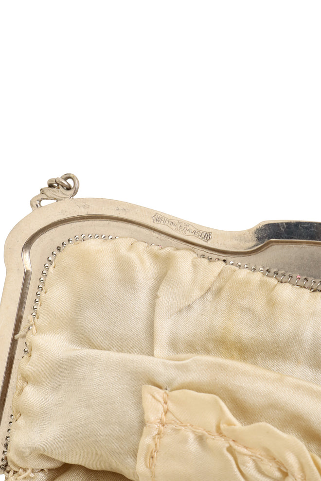 Vintage Whiting & Davis Inlay Frame Deco Mesh Bag signature @ Recess LA