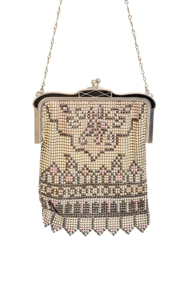 Vintage Whiting & Davis Inlay Frame Deco Mesh Bag @ Recess LA