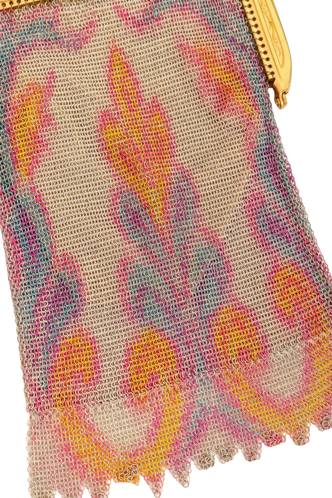 Vintage Whiting & Davis Mini Noveau Mesh Bag print close @ Recess LA