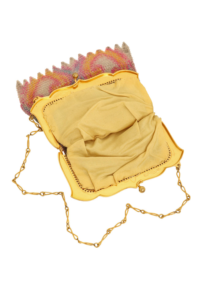 Vintage Whiting & Davis Mini Noveau Mesh Bag open @ Recess LA