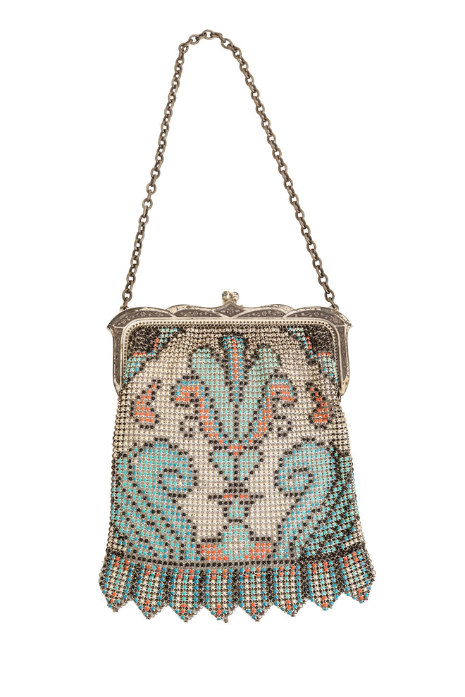 Vintage Whiting & Davis Silver Filigree Noveau Mesh Bag @ Recess LA