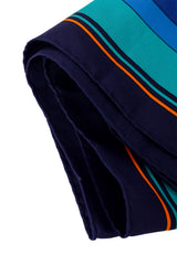 Large silk multi-color belt print scarf by Hermés stitching @ Recess LA