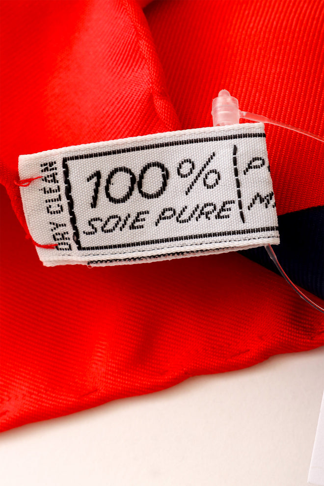 Large silk medal ribbon rope chain silk scarf by Celine material tag @ Recess LA
