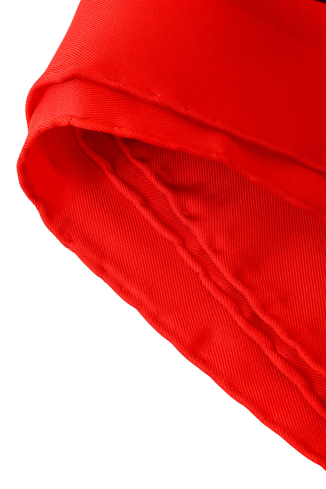 Large silk medal ribbon rope chain silk scarf by Celine stitching hem  @ Recess LA