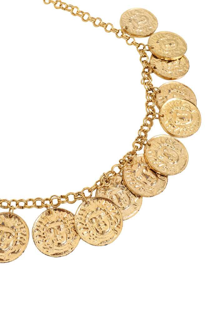 Medusa Coin Collar Necklace by Julie Rubano close @ Recess LA