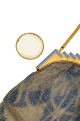 Vintage Whiting & Davis Arch Frame Fringe Mesh Bag with mirror @ Recess LA