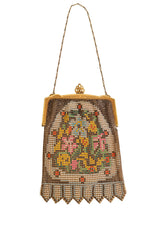 Vintage Whiting & Davis Filigree Geo Floral Mesh Bag @ Recess LA